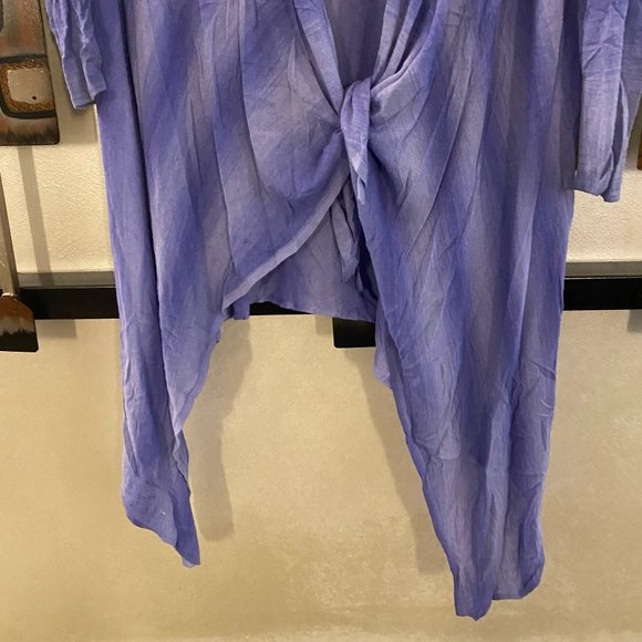 Long cardigan in shades of purple by Attitudes. L - Picture 2 of 4